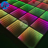 Panneaux RGB pour parc d'attractions intérieur, piste de danse LED 3D interactive avec effets de scintillement pour mariage, 110V/220V, taille personnalisable