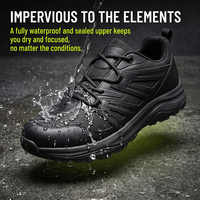 Chaussures de sport pour hommes, fabriquées sur mesure, noires, mi-hautes, en tissu imperméable, résistantes aux perforations, antidérapantes, légères