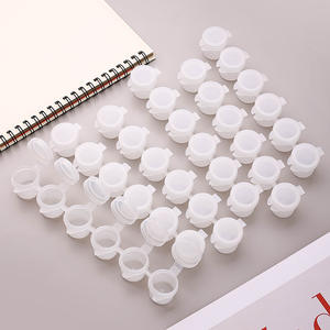 SUNCETH 5/6 Pots vides pour peinture, anti-fuite, avec couvercle rabattable, en plastique, pour peinture <span class=keywords><strong>acrylique</strong></span>, bricolage et rangement d'artisanat - Product Image 3