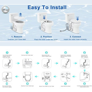 Accesorio de inodoro de bidé de autolimpieza moderno Bofan, diseño ABS de fácil uso para hoteles, apartamentos, plástico no eléctrico para Baño - Product Image 4