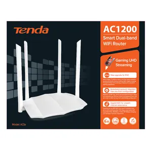 英語パッケージTendaAC5SAC1200M 2.4G 5GワイヤレスWiFiルーターサポートホームカバレッジデュアルバンドワイヤレスルーター1200mbpswifi