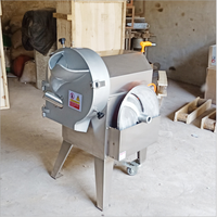 Elektrische Restaurant Multifunctionele Industriële Rvs Automatische Groente Fruit Cutter Groentesnijder Snijmachine
