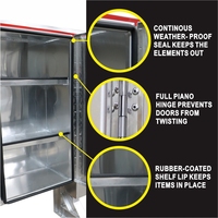 Rack universal de alta resistencia para cabina de camión de plataforma plana, protector de cabina de aluminio con placa diamantada, almacenamiento central cerrado para herramientas