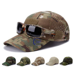 패치 후크 루프 폴리에스터 면 립 스톱 위장 스포츠 낚시 사냥 패치 후크 루프가있는 하이킹 전술 야구 모자 - Product Image 1