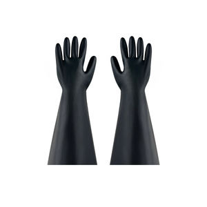 Kurzes Butyl Chemical Laboratory Gummi <span class=keywords><strong>Hand</strong></span>-und Armschutz Industrie gummi handschuhe - Product Image 2