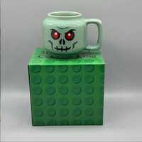 Tasse en céramique JM style dessin animé 250 ml, motif visage souriant coquin et mignon, pour café, lait, thé, avec poignée, idéale pour cadeaux de mariage
