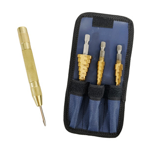 Hexagonal Handle Straight groove <b>Titanium</b> Plated Step <b>Drill</b> 3-12/4-12/4-20 Reaming Step <b>Drill</b> Pagoda Drilling <b>Bit</b> Set - Product Image 6