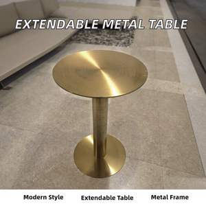 Table console moderne extensible en fer forgé JJY, modèle JJY+002 - pour salon de villa - Product Image 2