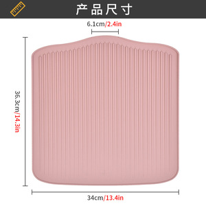 Silicone Kitchen Mat Large Size Thickened Non Slip Countertop Drain Tray Mat Rectangle Solid Color Heat Insulation Pad - Product Image 5