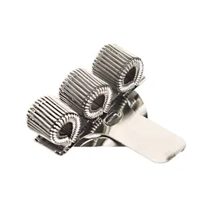 High Quality Low Price Silver Triple Hole Metal Pen Clips For Office School Accessories