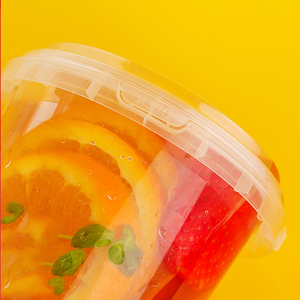 Rõ Ràng Nhựa 1L Xô Với Xử Lý Và Con Dấu Nắp Công Suất Lớn Nước Ép Trái Cây Cốc Ice Cream Sữa Chua Trà Sữa Lưu Trữ Container Rỗng - Product Image 3