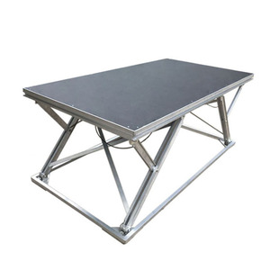 Plataforma de Escenario Plegable Portátil Ajustable de Alta Resistencia de 1*2 m, Tipo Tijera en X, de Aleación de Aluminio para Conciertos y Eventos - Product Image 4