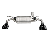 Silencieux d'échappement à double valve 63mm/76mm avec télécommande - Système sonore pneumatique en acier inoxydable poli miroir, épaisseur 1,5mm
