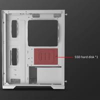 SNOWMAN High Quality PC Cabinet White ATX Mid Tower Pc Gaming Case Micro Desk Casing Tempered Glass Computer Cabinet Chassis