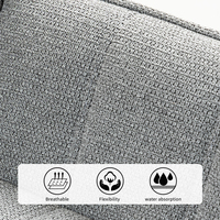 Chaise de canapé rembourrée grise de haute qualité, design moderne avec dossier canapé de loisirs chambre à coucher chaise longue de détente