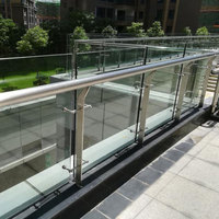 Escalier de balcon intérieur et extérieur 304 Garde-corps en acier inoxydable 316 Balustrade en verre