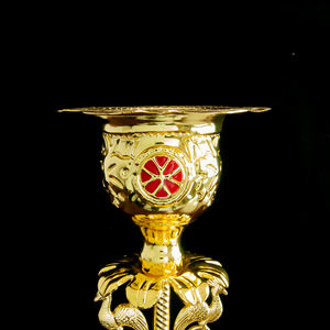 Candelabro Religioso Ortodoxo HT Portavelas de Iglesia Copa Grande de Cristal Lámpara de Aceite para Vigilia Decoración del Hogar - Product Image 5