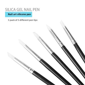 Venta al por Mayor: 5 Piezas por Bolsa de Pinceles de Silicona para Decoración de Uñas con Relieve y Tallado - Product Image 1