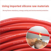 Fil de silicone résistant aux hautes températures, conducteur en cuivre nu super souple 8-18AWG pour modèles d'avions et batteries au lithium de voitures