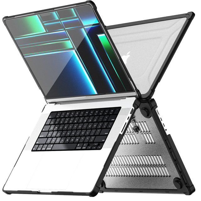 Wholesale Factory Price Heavy Duty Rugged Hard Shell LaptopSleeve Case Cover With Stand Function for Macbook Air 13 14 15 16inch