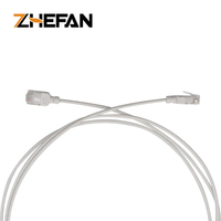 Zefan kabel ethernet cat6 cat6a, kabel Patch ramping lszh tembaga telanjang 28AWG 30awg tanpa pelindung rj45