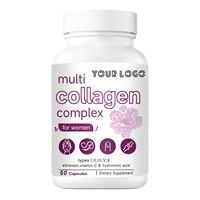 Capsules de collagène OEM avec acide hyaluronique, biotine et vitamine C, multi-collagène pour le blanchiment de la peau, fourniture directe usine