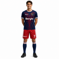 Uniformes de Fútbol Personalizados para Clubes, Diseño Águila Flameante, Transferencia Térmica, Secado Rápido, Transpirable, Venta al Por Mayor, Fabricante OEM 100%