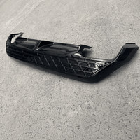 Spoiler Diffuser Bumper Belakang Gloss Black Carbon Fiber Look untuk Audi A3 S3 8Y PA 2025-2027