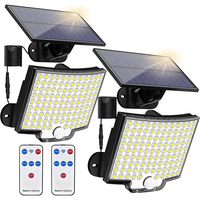 106 LED, lampes solaires de jardin, sans fil, étanches IP65, détecteur de mouvement, modes de sécurité, pour la route, le jardin et la décoration en plein soleil