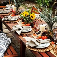 Lot de 4 sets de table bohèmes naturels, tissés à la main, en matériaux végétaux rustiques, style ferme classique, pour la salle à manger