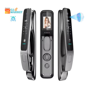 Tuya thông minh hoàn toàn tự động sinh trắc học Khóa vân tay cho cửa gỗ hợp kim nhôm đám mây Wifi Mạng Nhà sản xuất máy ảnh cửa - Product Image 1