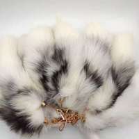 Pendentif en vraie fourrure de renard, grand et pelucheux, vente en gros, d'usine en chine,