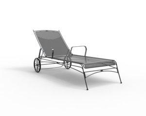 Durevole sedie a <span class=keywords><strong>sdraio</strong></span> in metallo per esterni in ferro con ruote per la spiaggia Patio a bordo piscina giardino parco cortile uso - Product Image 2