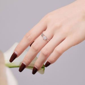 Dylam New Dainty Design 925 Sterling Silver Rhodium Plated <b>Open</b> Adjustable Butterfly Flower 5A Zircon Jewelry Jewellery <b>Rings</b> - Product Image 4