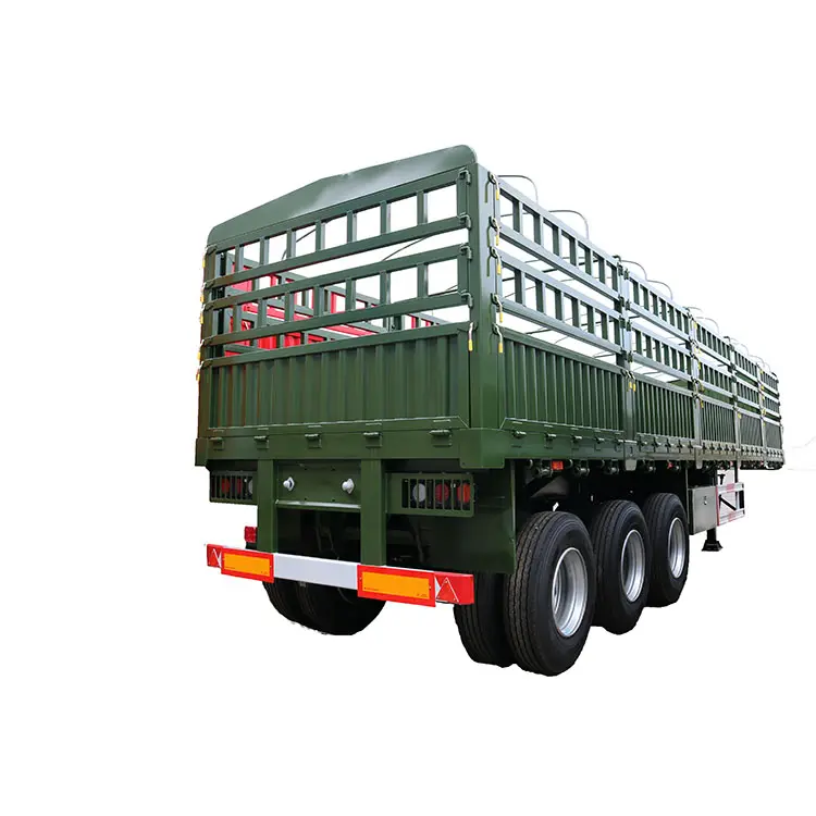 Semirremolque de camión de cerca usado para transporte de ganado, remolque de camión, remolque portador de ganado a la venta