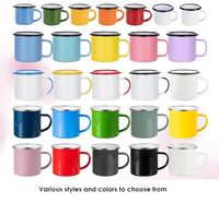 Offre Spéciale – Tasses à Café en Émail Personnalisables pour Sublimation, avec Poignée, pour Voyage, Camping et Feu de Camp – 350ml/500ml/750ml/1200ml/3000ml – Vente en Gros