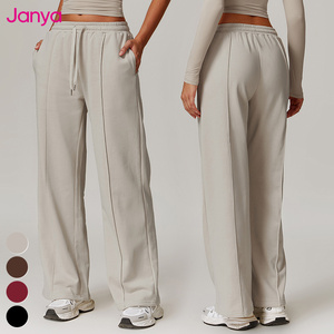 Nuovo abbigliamento sportivo per il Fitness da <span class=keywords><strong>donna</strong></span>, <span class=keywords><strong>pantaloni</strong></span> sportivi a <span class=keywords><strong>vita</strong></span> alta, larghi e dritti <span class=keywords><strong>con</strong></span> coulisse elasticizzati, <span class=keywords><strong>pantaloni</strong></span> della tuta - Product Image 3