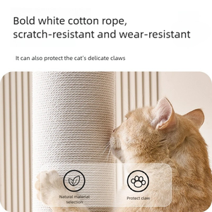 Massivholz Kratzbaum Turm Boden Decke Katzen Klettergerüst Höhenverstellbar Katzenbaum Nachhaltig Funktion Decken Zugang - Product Image 2