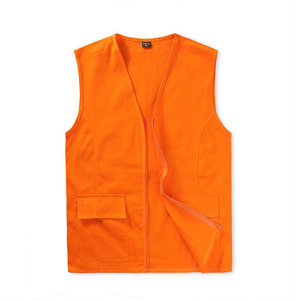 Chaleco de Trabajo de Algodón Unisex, Resistente a la Abrasión, con Cierre Frontal y Bolsillos, Azul - Product Image 3