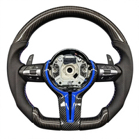 Volant de direction à fond plat en fibre de carbone LED pour BM/W G30 G31 G38 G05 X5, accessoires de course et de mise à niveau