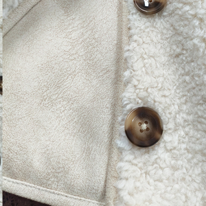 Gilet en <span class=keywords><strong>polaire</strong></span> Teddy pour <span class=keywords><strong>femme</strong></span> - Gilet chaud en sherpa avec boutons, veste d'hiver <span class=keywords><strong>sans</strong></span> manches décontractée - Logo personnalisé - Product Image 6