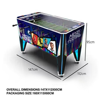 Table de football de haute qualité pour 2 joueurs, en acier inoxydable, fonctionnement à pièces, jeu de table de football, prise en charge de l'anglais, rechargeable pour
