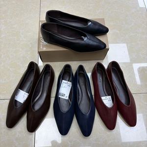 Zapatos <span class=keywords><strong>de</strong></span> Abuela para Ir al Trabajo - Zapatos Planos Negros para Mujer, Nuevo Estilo, Cómodos, Versátiles, Zapatos <span class=keywords><strong>de</strong></span> Cuero <span class=keywords><strong>de</strong></span> Una Pieza con Parte Superior Suave - Product Image 1