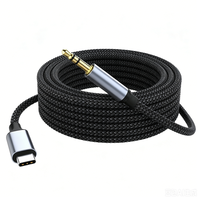 Câble audio stéréo HiFi USB-C vers 3,5 mm, blindage tressé en alliage d'aluminium, conducteur en cuivre pur, 1 m, pour haut-parleur de voiture, casque