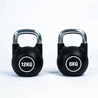 Kettlebell de compétition en PU pour musculation et entraînement de force, équipement de fitness très demandé pour clubs de sport commerciaux