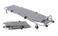 Carro Camilla Plegable para Transporte de Cuerpos y Féretros para Funeraria y Hospital