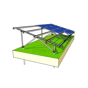 Monture terrestre stockage de l'énergie solaire panneau solaire au sol de montage support structures pv système sol supports de montage kit