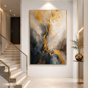 Modern Abstract Golden Fish Foil Mirror <b>Painting</b> Luxury High Gloss Wall Art <b>Framed</b> Canvas Poster <b>For</b> Villa Decor Model PR5-10 - Product Image 3