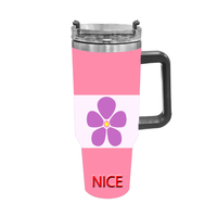 Gobelet isotherme en acier inoxydable de 40 oz sur le thème arc-en-ciel gay, tasse portable pour les longs trajets en voiture, la plage, le camping en plein air