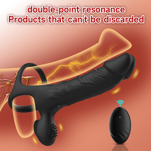 Plug anal rechargeable en silicone, réaliste, à porter, double usage, anneau pénien pour hommes, femmes, couples, jouet sexuel, emballé, vente en gros - Product Image 2